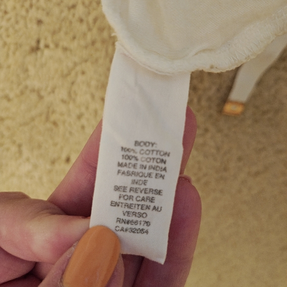 Free People White Boho Snap Up Tunic Top - Picture 14 of 15